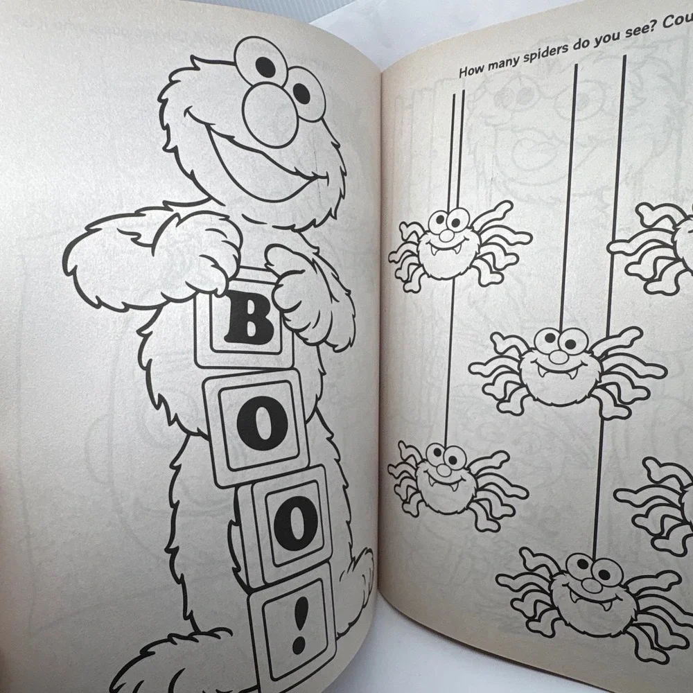 Sesame Street Spooky Monsters Halloween Coloring Activity Book Elmo Counting